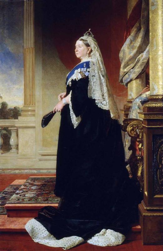 Heinrich Martin Krabbe Portrait of Queen Victoria as widow France oil painting art